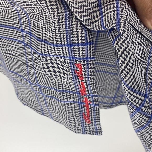 Robert Graham bold print button down purple black - Picture 7 of 8